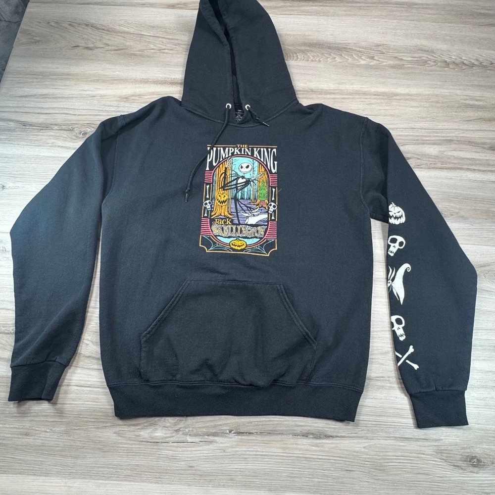 The Nightmare Before Christmas Jack Skellington Pumpkin King Hoodie Black Mens
